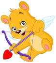 Cupid teddy bear Royalty Free Stock Photo