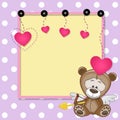 Cupid Teddy Bear with frame Royalty Free Stock Photo