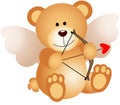 Cupid Teddy Bear Royalty Free Stock Photo