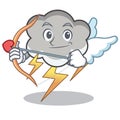 Cupid thunder cloud character cartoon Royalty Free Stock Photo