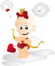 Cupid in training Royalty Free Stock Photo