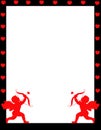 Cupid valentine's day background/ border Royalty Free Stock Photo
