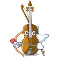 Cupid violin in the a character shape Royalty Free Stock Photo