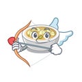 Cupid wonton soup in the mascot shape