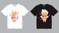 Cupidon. tshirt design with cupidon character for love. print template Royalty Free Stock Photo