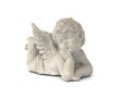 Cupids statue on the White Blackground