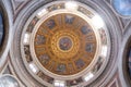 The cupola in Chigi chapel designed by Raphael, painting of the creation story by Francesco Salviati in Church of Santa Maria del