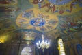 Ceiling religious paintings inside a church