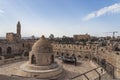 The cupola in the middle of the roof of the Church of Holy Sepulchre, admits light to St Helena s crypt and dome Royalty Free Stock Photo