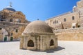 The cupola in the middle of the roof of the Church of Holy Sepulchre, admits light to St Helena`s crypt and dome Ethiopian