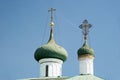 Cupola of russian ortodox church. Golden ring of Russia Royalty Free Stock Photo