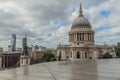 Cupola of St. Paul\'s Cathedral in London, United Kingd Royalty Free Stock Photo