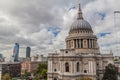 Cupola of St. Paul\'s Cathedral in London, United Kingd Royalty Free Stock Photo