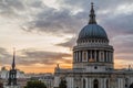 Cupola of St. Paul\'s Cathedral in London, United Kingd Royalty Free Stock Photo