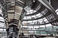 The Cupola on top of the Reichstag building in Berlin. Winter view