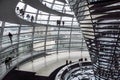 The Cupola on top of the Reichstag building in Berlin. Winter view