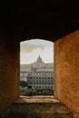 Cupola of Vatican from window in Saint Angelo Castle