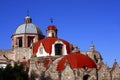 Cupolas of convento del carmen in morelia, michoacan, mexico Royalty Free Stock Photo