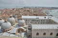 Cupolas of the Basilica of Saint Mark and the Doge Palace Royalty Free Stock Photo