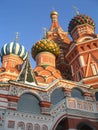 Cupolas of Pokrovsky church Royalty Free Stock Photo