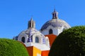 Cupolas of the San Jose church in tlaxcala city I Royalty Free Stock Photo