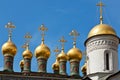 Cupolas of the Terem Palace Church, Moscow Kremlin, Russia Royalty Free Stock Photo