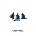 Cupping icon. Monochrome simple element from therapy collection. Creative Cupping icon for web design, templates