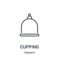 cupping icon vector from theraphy collection. Thin line cupping outline icon vector illustration