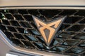 Cupra electric car logo emblem close up