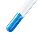 Cupric sulfate in test tube over white Royalty Free Stock Photo