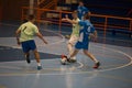 Futsal player in the sports hall Royalty Free Stock Photo