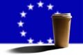 cups of coffee flag of the European Union