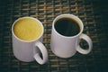 Cups of coffee photograph Royalty Free Stock Photo