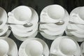 Cups for coffee or tea with spoons Royalty Free Stock Photo