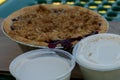 Cups of Ice Cream with miniature pie Royalty Free Stock Photo