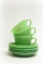 Cups & Saucers Royalty Free Stock Photo