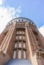 Cupula dome tower made of red bricks in the capital of Spain, ma Royalty Free Stock Photo