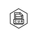 CUR File Document Icon vector set collection for web Royalty Free Stock Photo