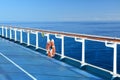 Royal Princess cruise ship with lifebuoy on the railing Royalty Free Stock Photo