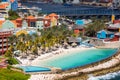 Curacao with Queen Emma Bridge Royalty Free Stock Photo