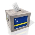 Curacao - wooden ballot box - voting concept