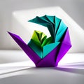 Curbed Abstract Origami Shape