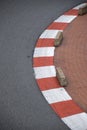 Curbs on formula one track Royalty Free Stock Photo