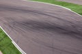 Curbs on a track in the middle of a chicane Royalty Free Stock Photo