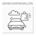 Curbside pick-up line icon