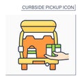 Curbside pickup color icon