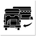 Curbside pickup glyph icon Royalty Free Stock Photo