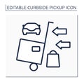 Curbside pickup line icon