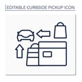 Curbside pickup line icon