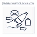 Curbside pickup line icon